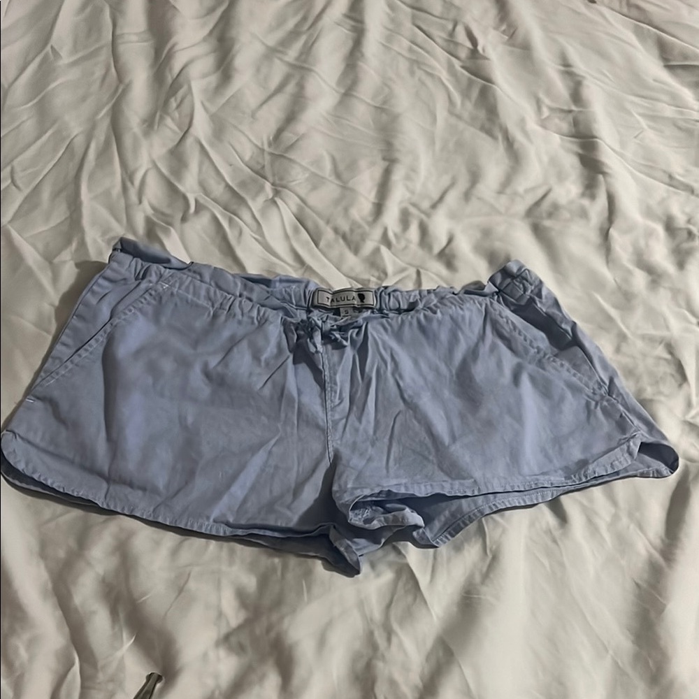 Talula Blue Athletic Shorts with Elastic Waistband